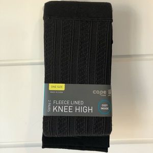 Fleece lined knee high tights